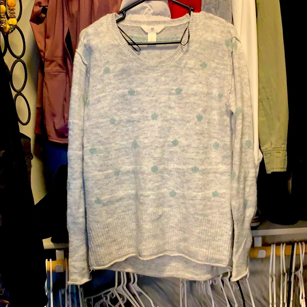Mint Green Polka Dot Sweater
